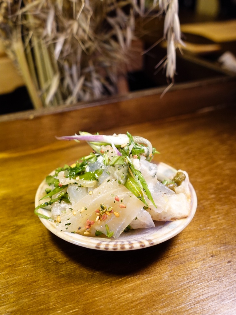 Madai carpaccio & pistachio. Photo: Sarah Chua/HungryGoWhere Jellyfish Sushi