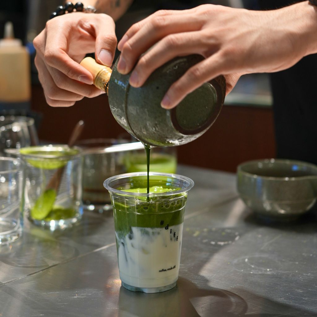 Diff uses ceremonial-grade Yabukita matcha powder. Photo: Shannon Yap/HungryGoWhere diff specialty coffee