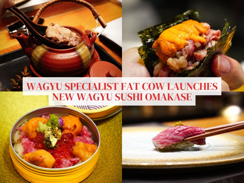 Dig into premium beef at the new wagyu sushi omakase at Fat Cow, with wagyu nigiri, handrolls and more!
