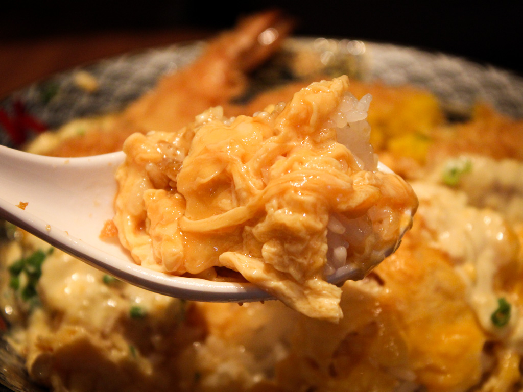 A scoop of that good, good, creamy scrambled egg and rice — simple but satisfying. Photo: Angeline Ang/HungryGoWhere scrambled egg rice keisuke millenia walk