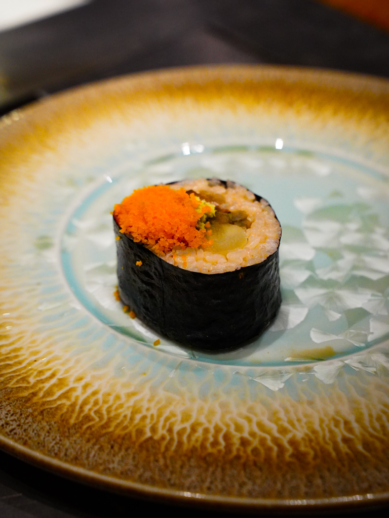 Wagyu futomaki with unagi. Photo: Evan Mua/HungryGoWhere Fat Cow