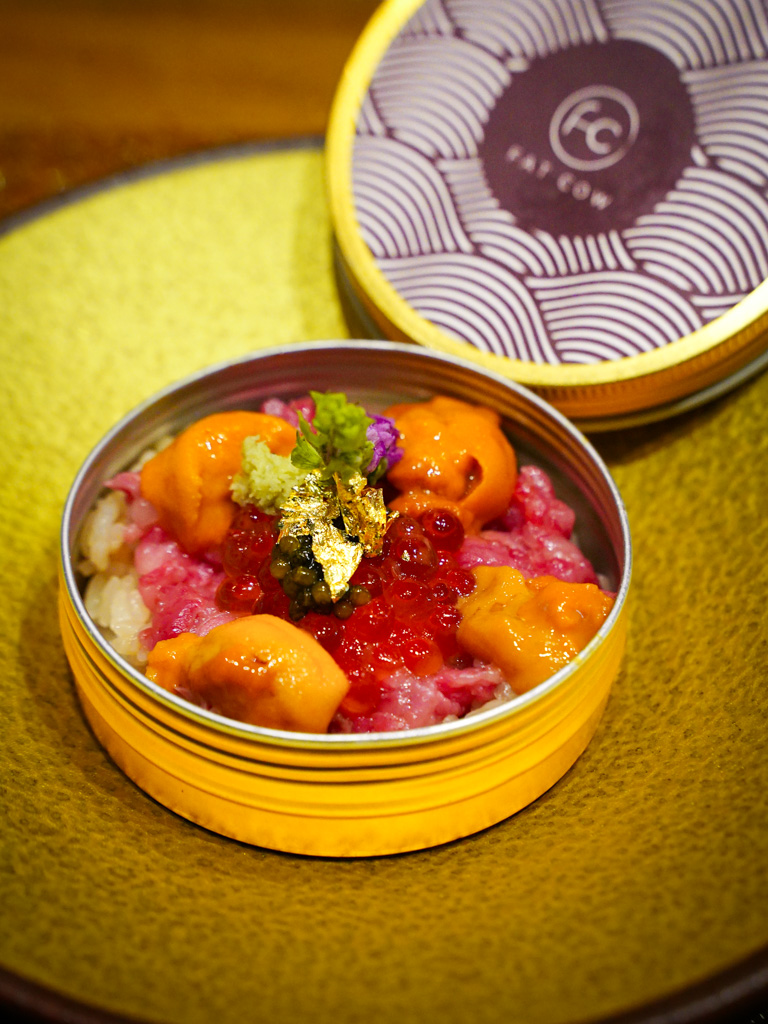 Luxury in a caviar tin. Photo: Evan Mua/HungryGoWhere Fat Cow