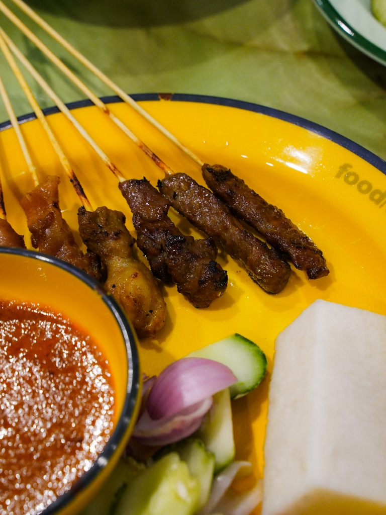 Satay is a great sharing side for the table. Photo: Evan Mua/HungryGoWhere food republic mandai wildlife reserve