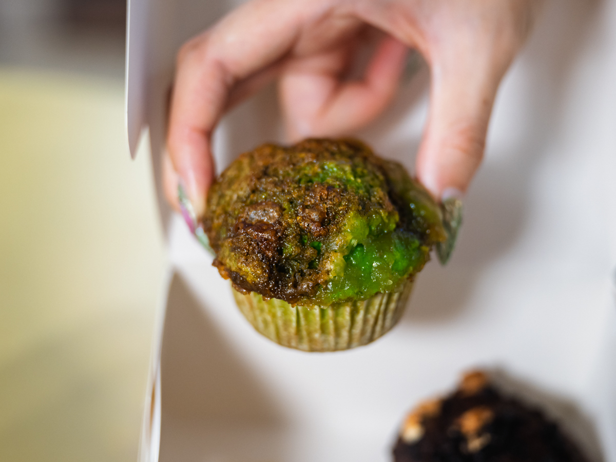 The pandan kaya coconut melaka muffin. Photo: Abdul Rahim Anwar/HungryGoWhere new mar openings
