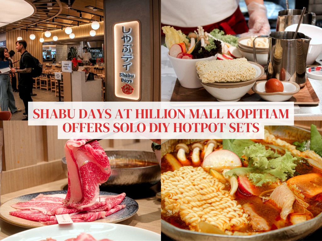 New Shabu Days at Hillion Mall kopitiam offers solo hotpot with five broth options and a wide range of mains from S$14.90