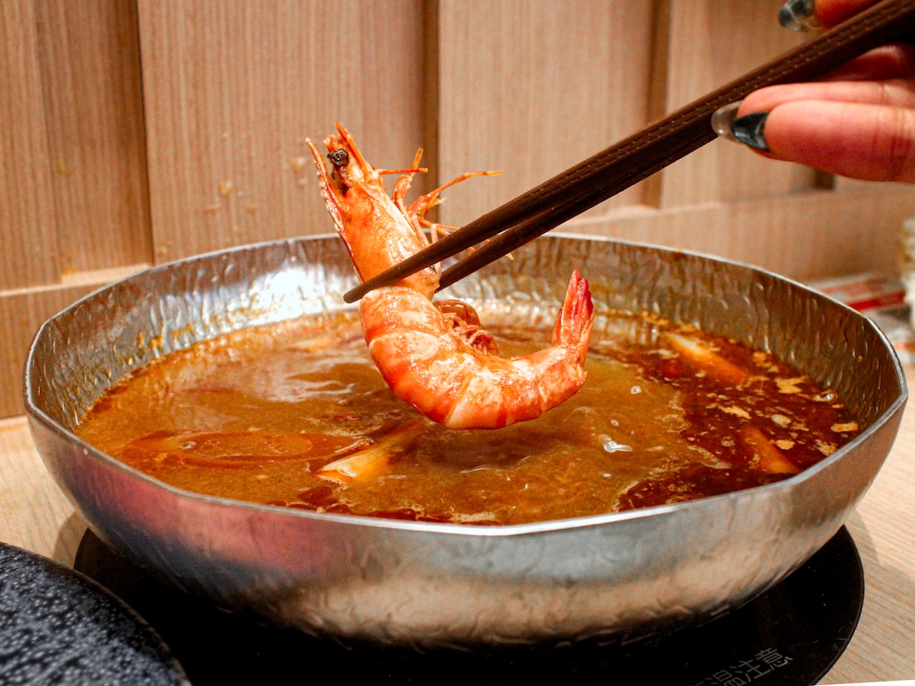 The tiger prawns are plump and succulent, though a little tedious to peel in a soup-based meal. Photo: Angeline Ang/HungryGoWhere shabu days bukit panjang