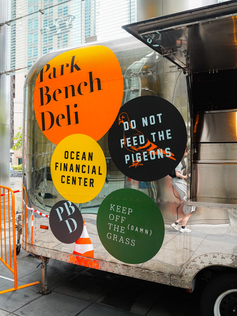park bench deli ocean financial centre