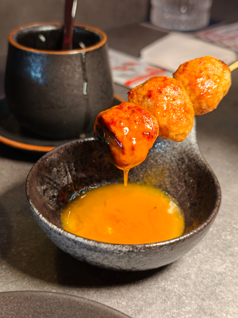 Tsukune (minced chicken) skewer. Photo: Zawani Abdul Ghani/HungryGoWhere satori amoy street