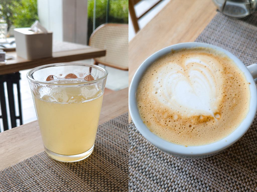 Yuzu apple vinegar and white coffee. Photo: Gary Lim/HungryGoWhere 42 Pasta Thomson Plaza