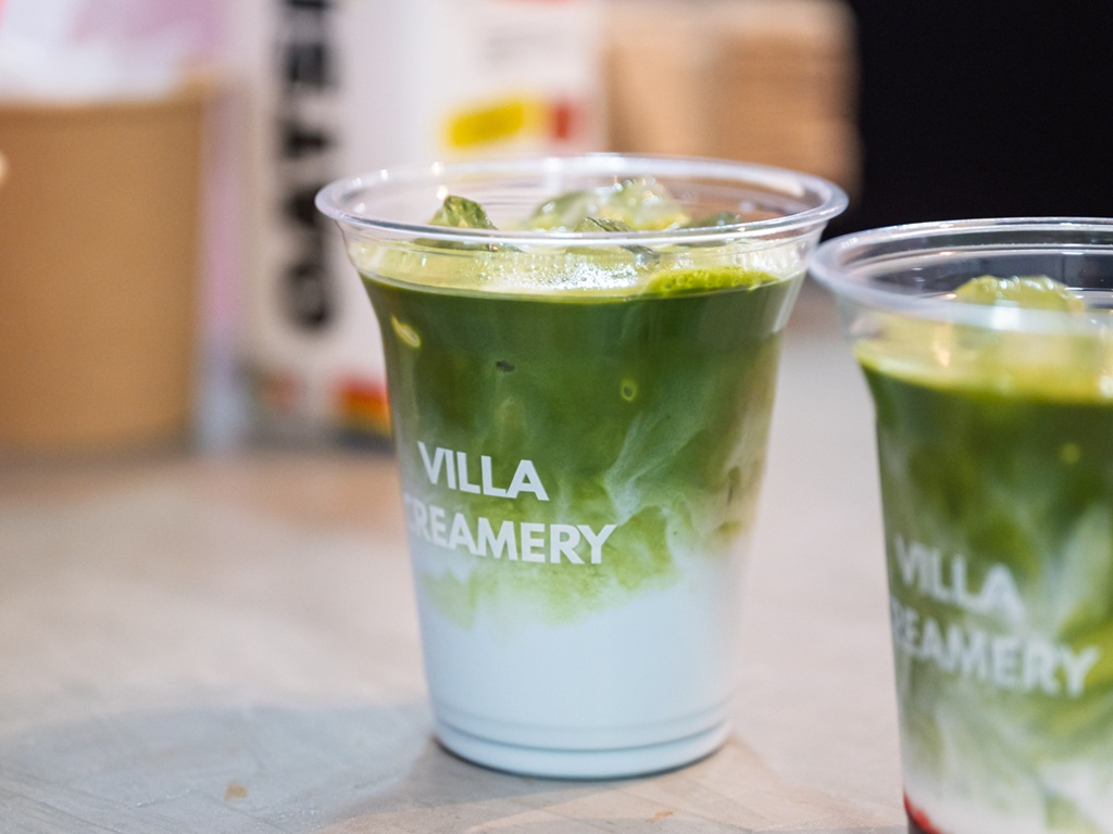 Villa Creamery’s blue lavender matcha latte. Photo: Abdul Rahim Anwar/HungryGoWhere villa creamery