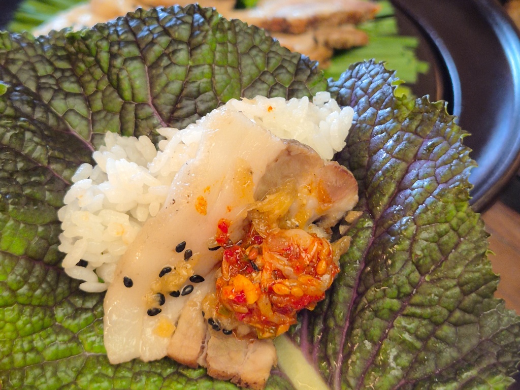 A ssam. Photo: Sarah Chua/HungryGoWhere Whuchu Korean Dining