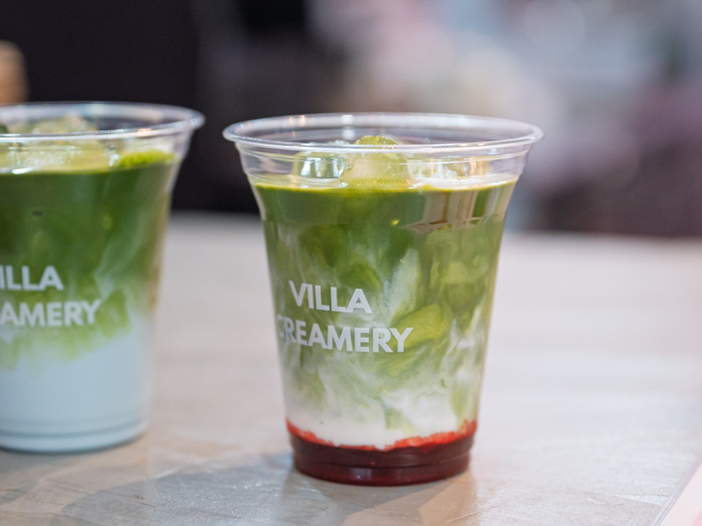 Villa Creamery’s strawberry matcha latte. Photo: Abdul Rahim Anwar/HungryGoWhere villa creamery