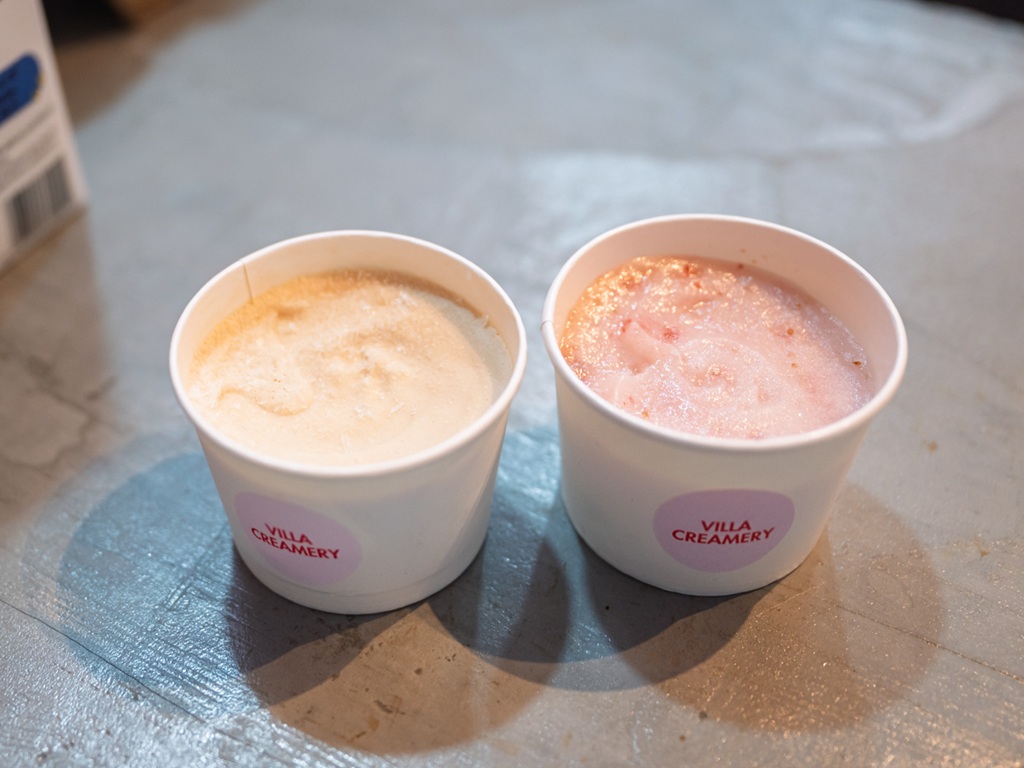 From left: Villa Creamery’s pet-friendly ice cream includes peanut butter and strawberry with coconut flavours. Photo: Abdul Rahim Anwar/HungryGoWhere villa creamery