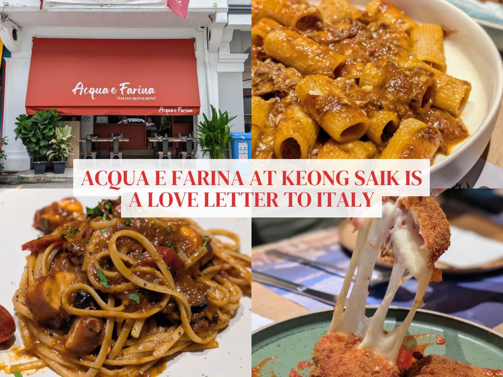 Acqua e Farina’s new menu at Keong Saik is a love letter to Italy, written in pasta and dough