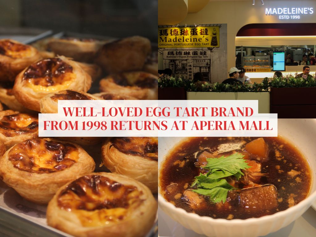 The beloved Madeleine’s Original Portuguese Egg Tarts returns at Aperia Mall