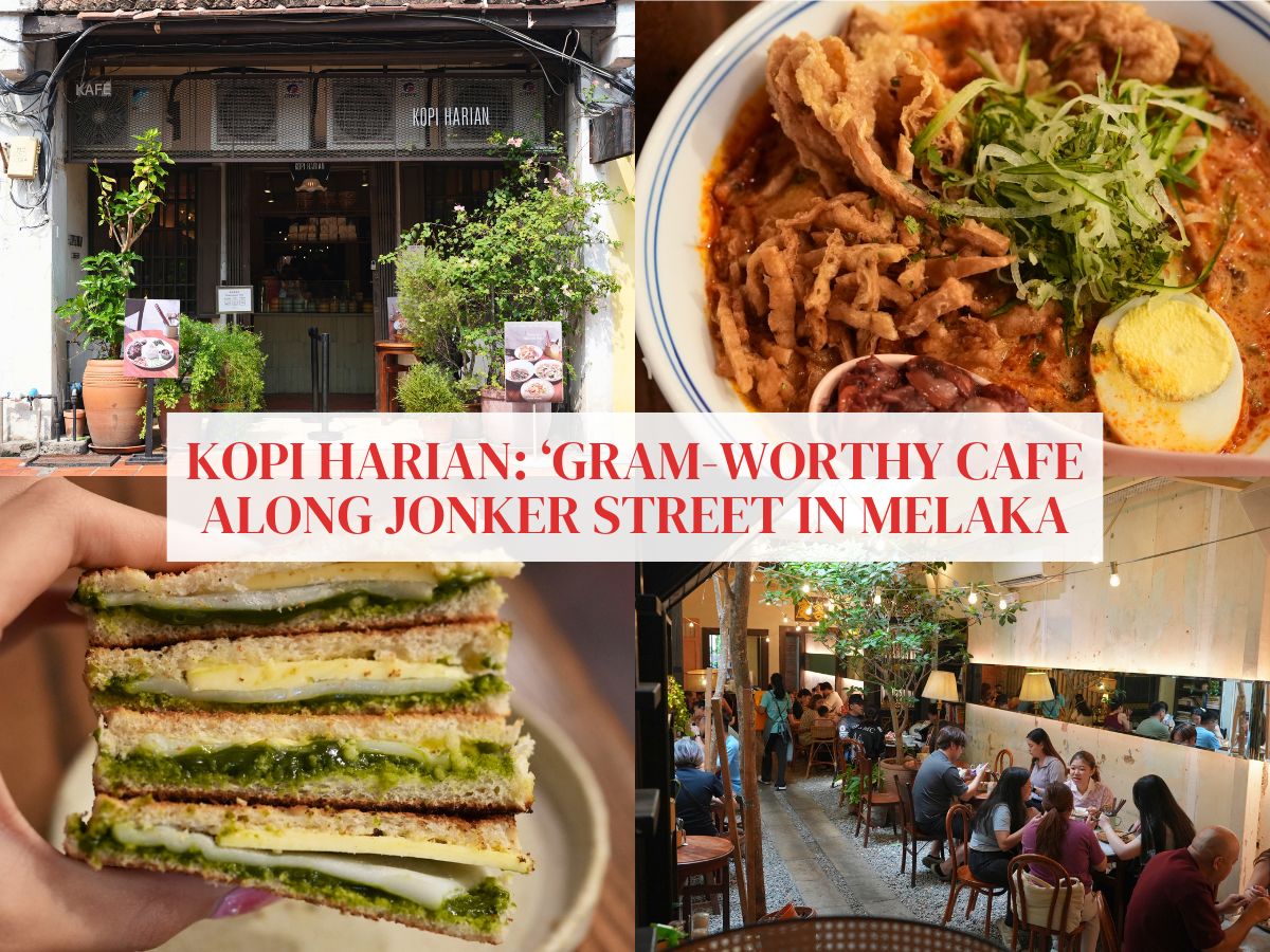 Kopi Harian in Melaka: A charming two-storey cafe along Jonker Street, with unique mochi toasts & hearty local fare