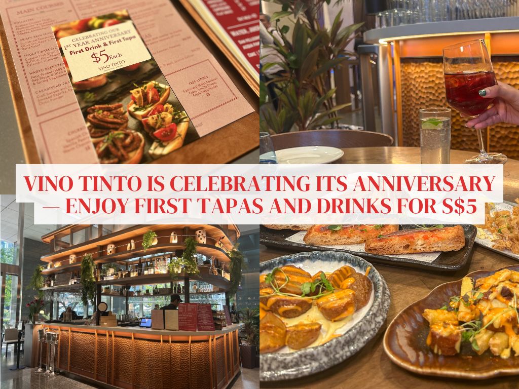 Vino Tinto turns one: Your first tapas and drinks for S$5 at this CBD after-work spot