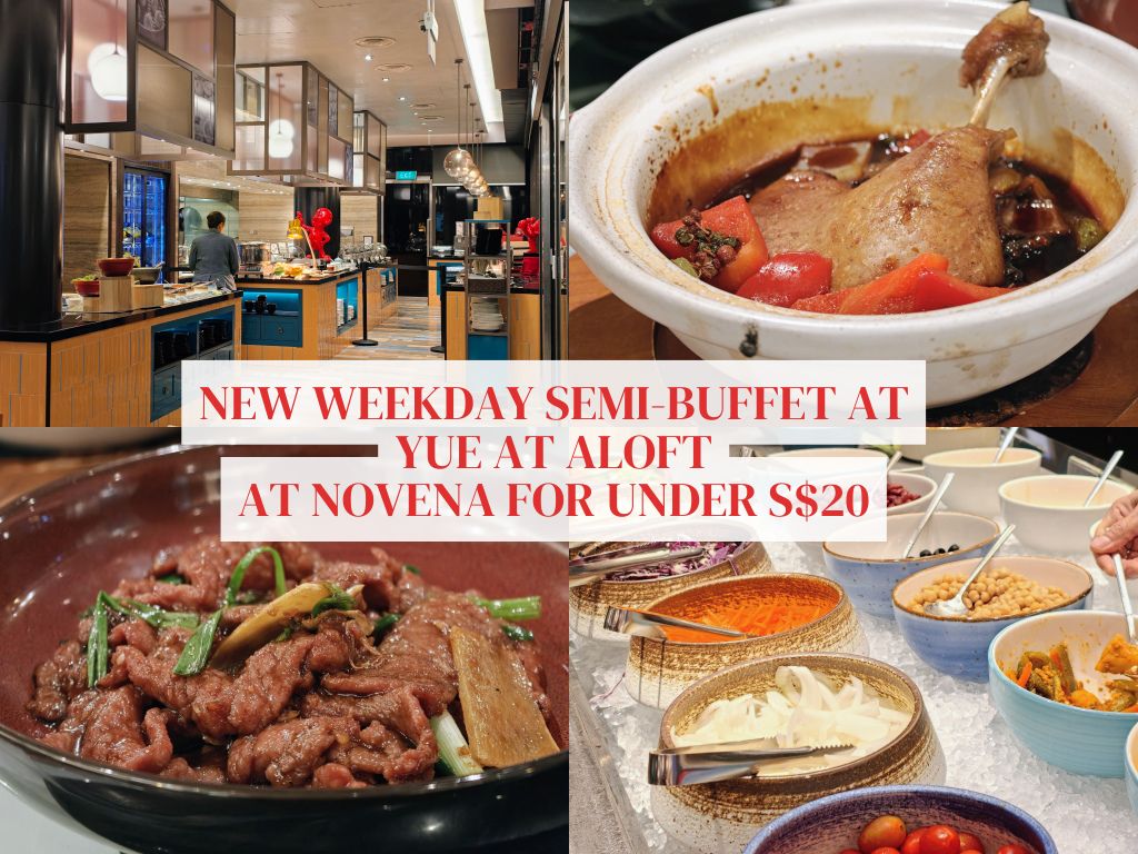 Yue at Aloft’s new weekday semi-buffet: Free-flow salad bar, soup, duck confit and a zi char dish, all from just S$15.90