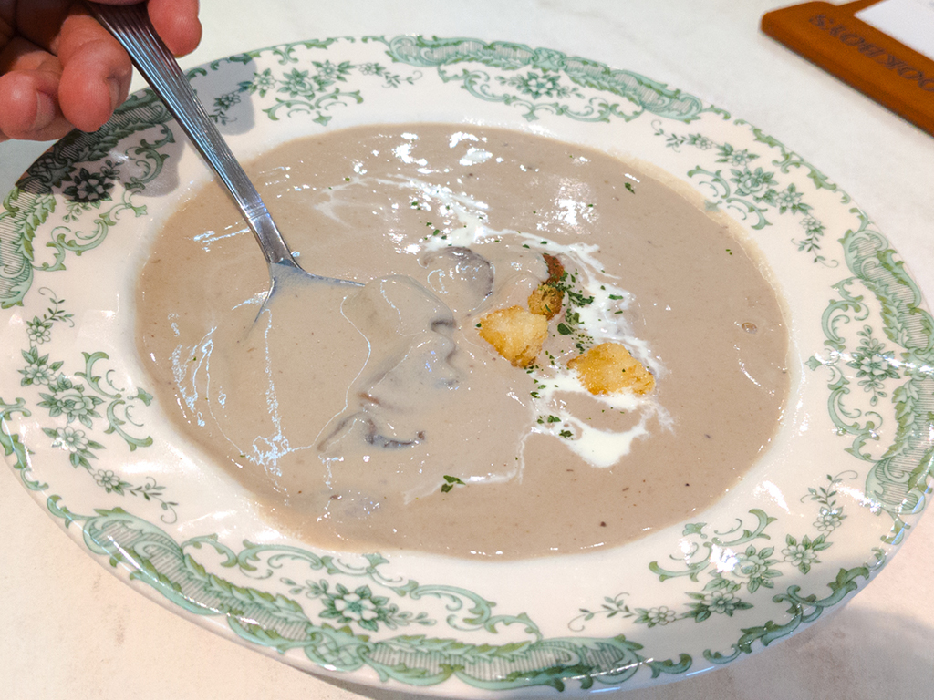 One of the better mushroom soups I’ve tasted. Photo: Gary Lim/HungryGoWhere cookboys by han's