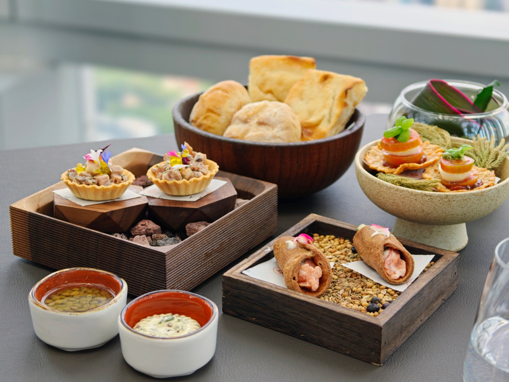 The starters in the Fire @ 1-Atico’s communal lunch. Photo: Zawani Abdul Ghani/HungryGoWhere Fire @ 1-Atico lunch set