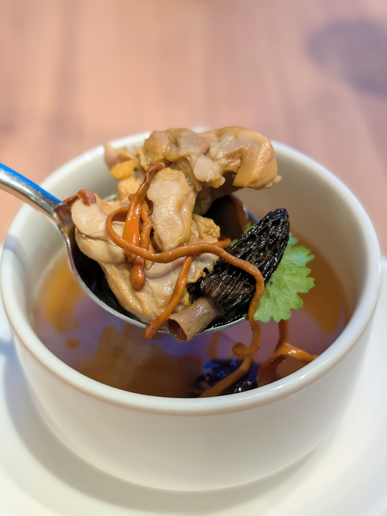 Chicken consomme morel. Photo: Zawani Abdul Ghani/HungryGoWhere Sky22 Courtyard by Marriott Singapore Novena