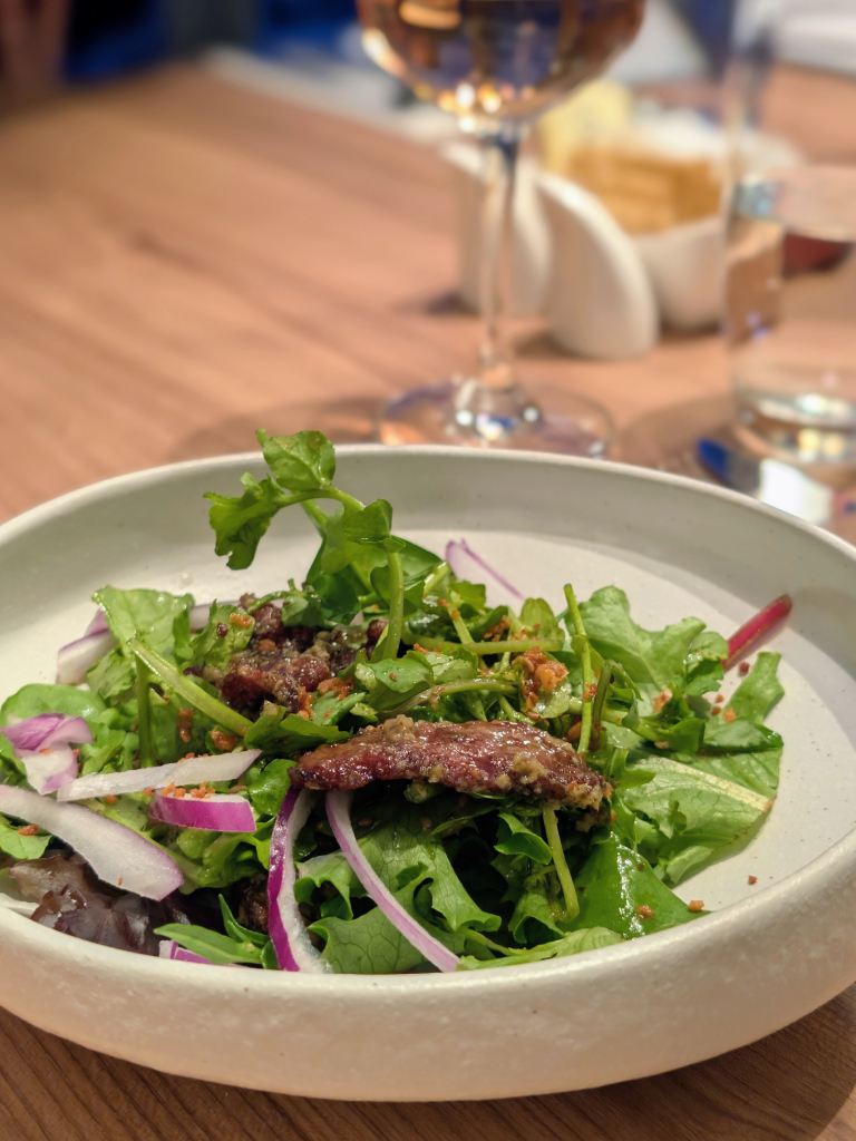 Watercress beef salad. Photo: Zawani Abdul Ghani/HungryGoWhere Sky22 Courtyard by Marriott Singapore Novena