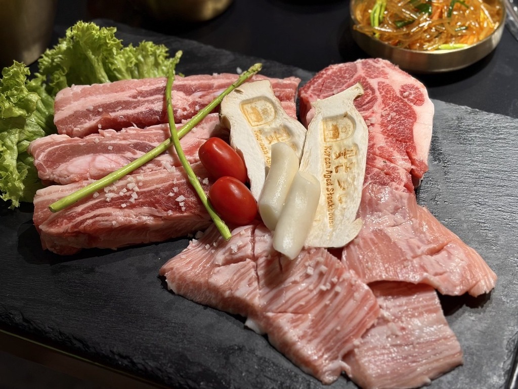 From left: Aged pork belly, aged black pork neck, and aged pork jowl. Photo: Shannon Ong/HungryGoWhere kott-don 360 vivocity