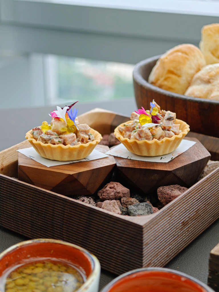 Smoked duck tartlet. Photo: Zawani Abdul Ghani/HungryGoWhere Fire @ 1-Atico lunch set