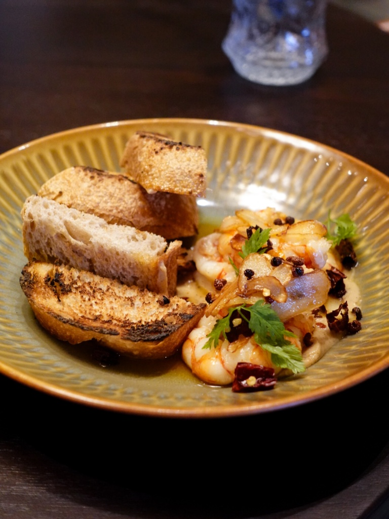 We underestimated just how punchy this garlic huajiao prawns dish would be. Photo: Sarah Chua/HungryGoWhere Casa Mori Singapore