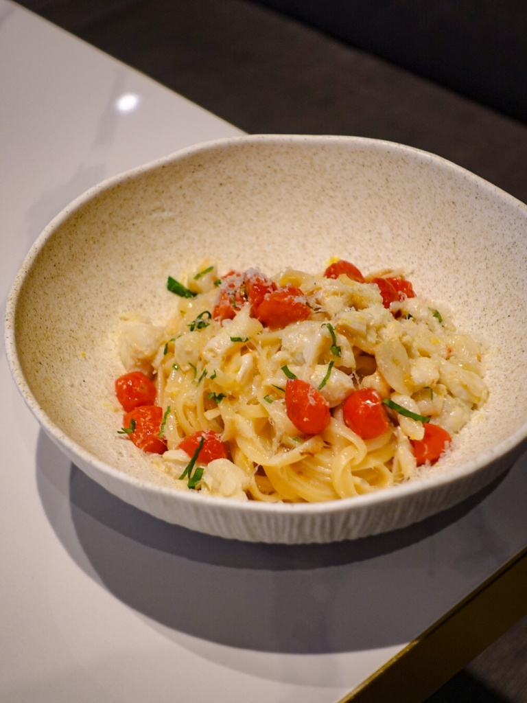 Crab and tomato pasta. Photo: Sarah Chua/HungryGoWhere Foundry Table Bencoolen