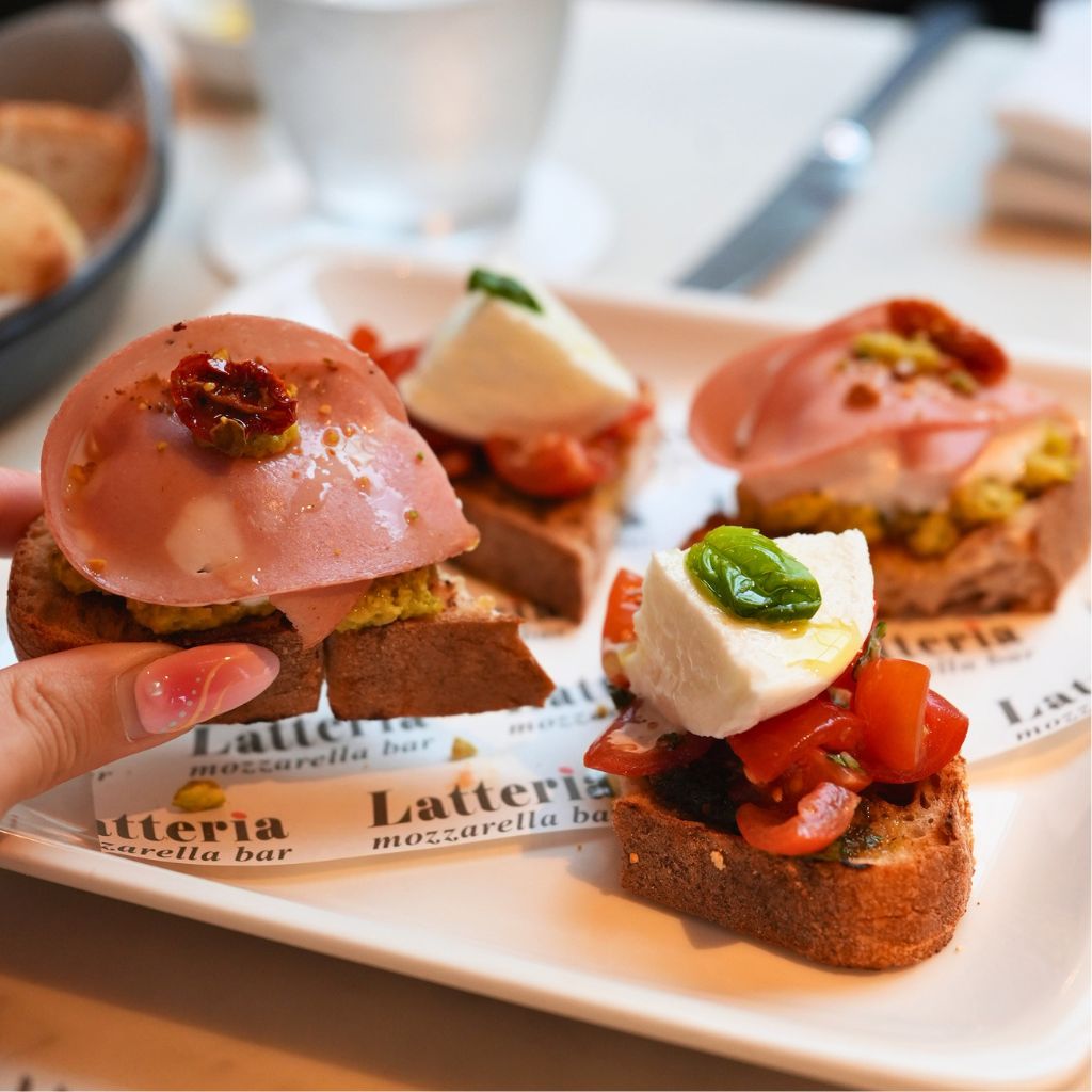 From left: Stracciatella & mortadella, pomodoro & mozzarella. Photo: Shannon Yap/HungryGoWhere casa latteria singapore