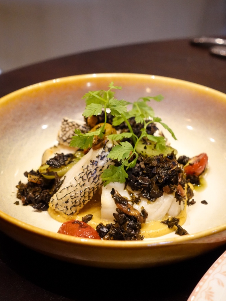 I’m not a fan of Chinese olive mustard leaf, but Casa Mori’s black cod dish won me over. Photo: Sarah Chua/HungryGoWhere Casa Mori Singapore