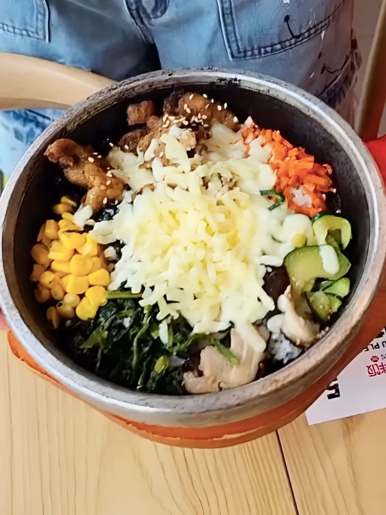 Cheese bibimbap. Photo: Mincheng Bibimbap/Instagram Funan Mall food