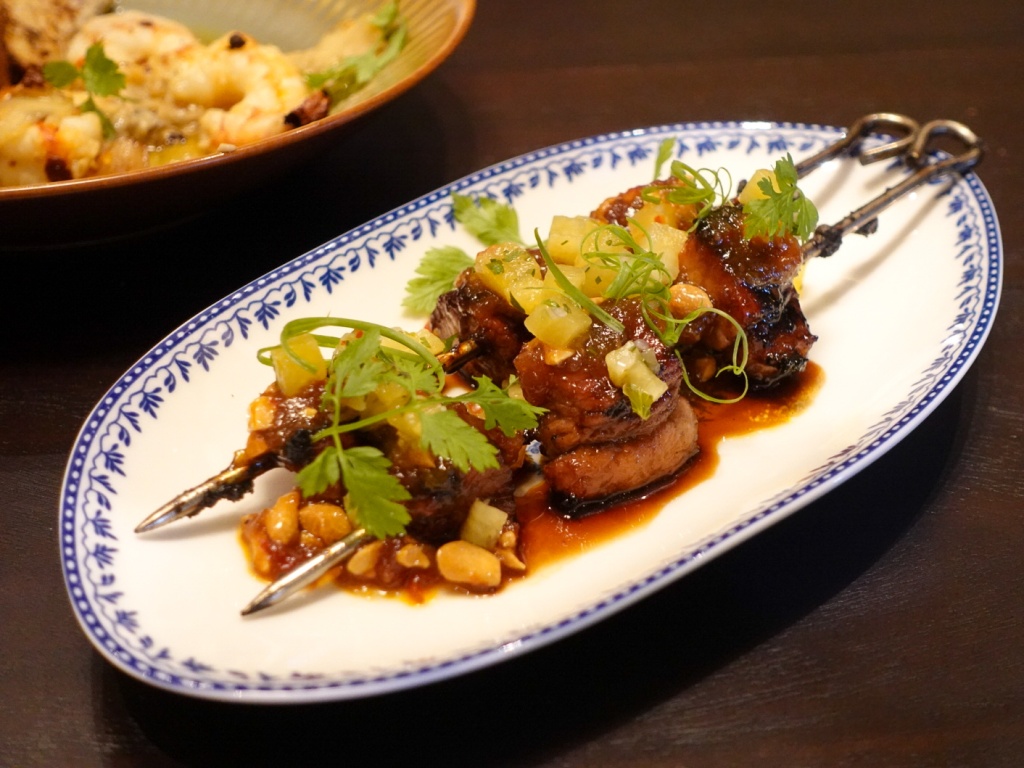 Iberico secreto skewers. Photo: Sarah Chua/HungryGoWhere Casa Mori Singapore