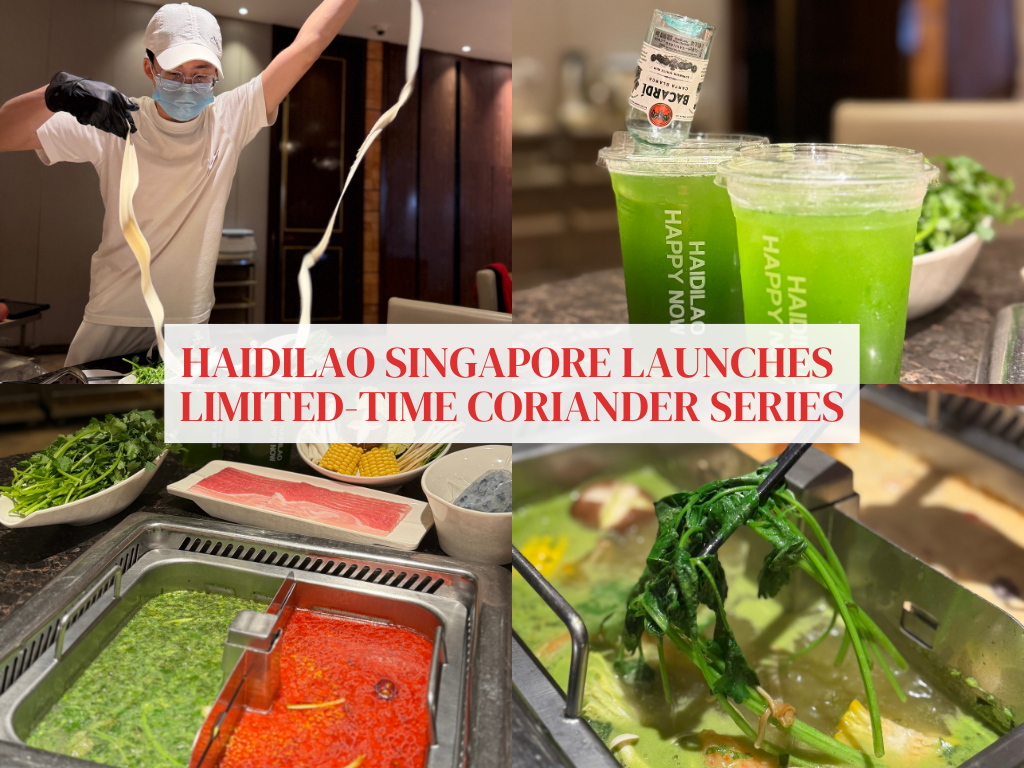 Haidilao Singapore launches limited-time coriander hotpot and drinks