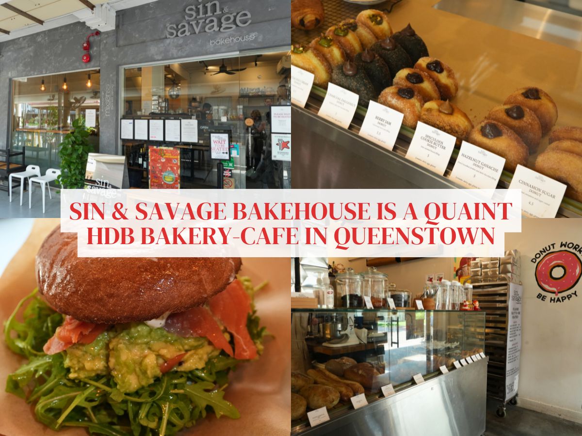 Sin & Savage Bakehouse, tucked under a HDB block in Queenstown, serves loaded bagels & bomboloni