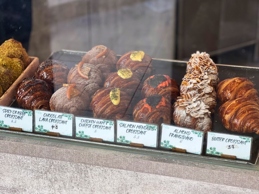 There’re both sweet and savoury stuffed croissants. Photo: Shannon Yap/HungryGoWhere la grigne patisserie