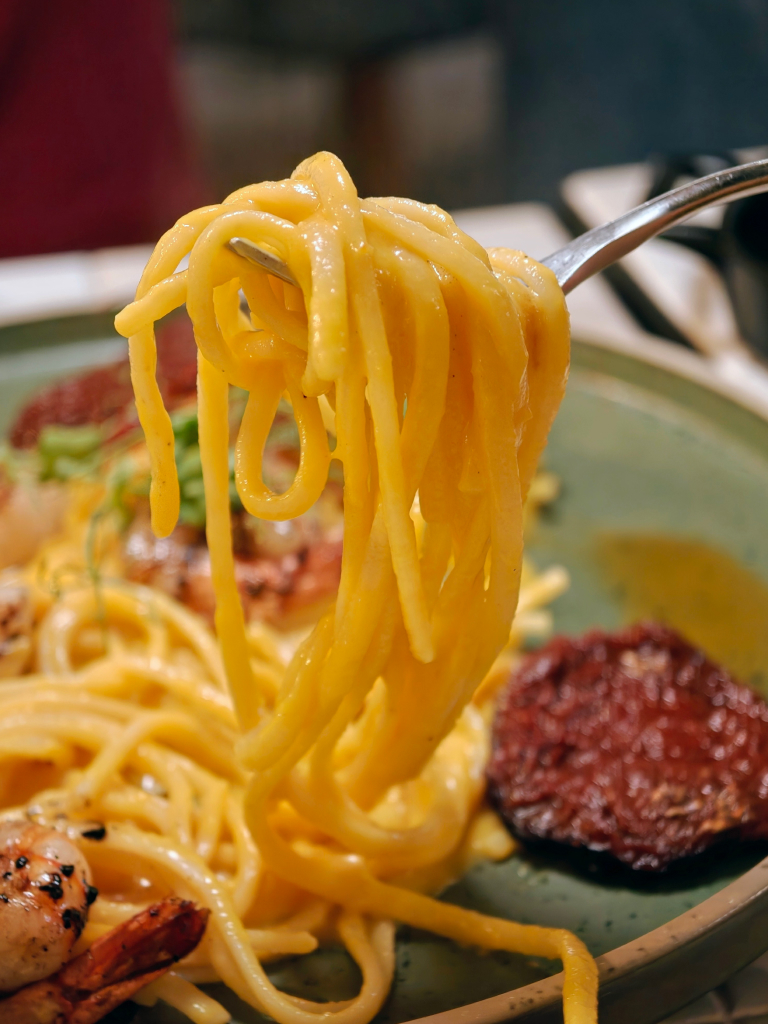 Every strand is deliciously drenched in lemon cream sauce. Photo: Zawani Abdul Ghani/HungryGoWhere olive and ember