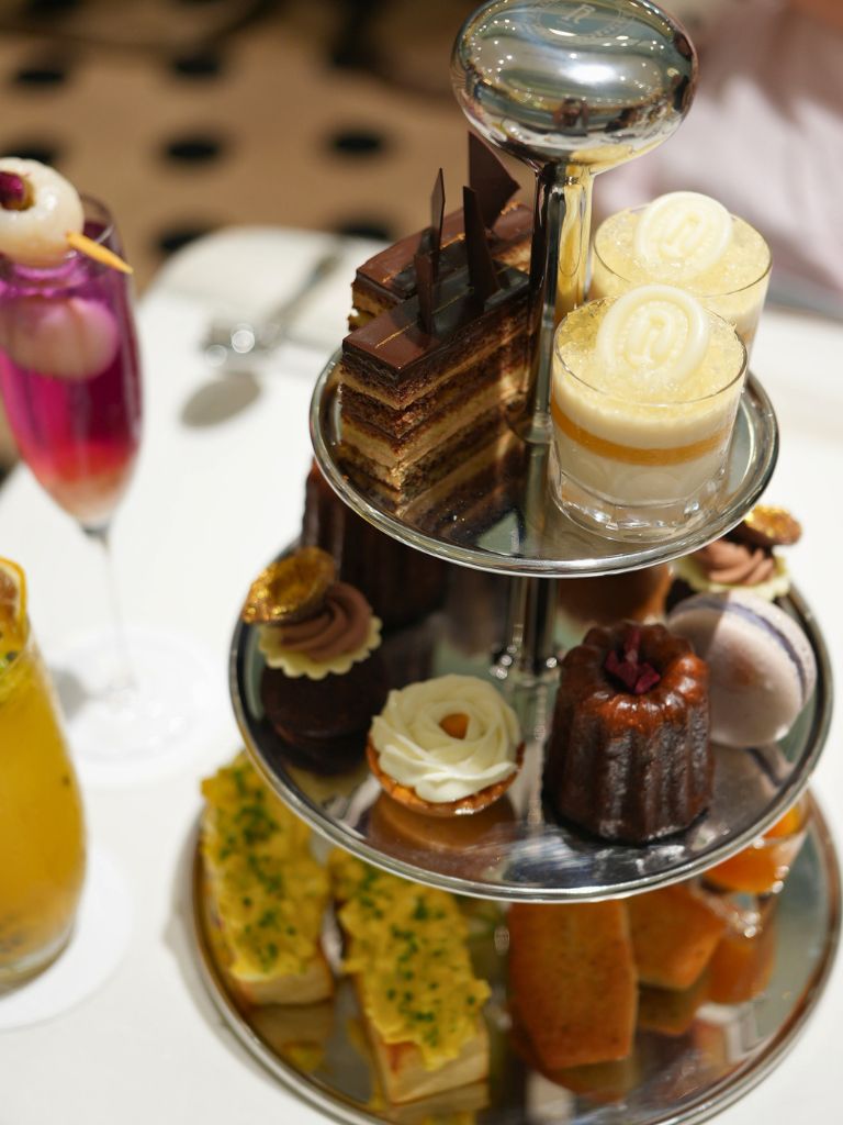 The three-tier afternoon tea stand. Photo: Shannon Yap/HungryGoWhere rituel tokyo cafe singapore