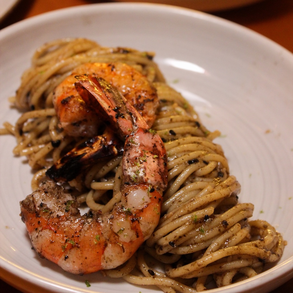 Grilled prawn nori pasta. Photo: Angeline Ang/HungryGoWhere second thoughts jalan besar