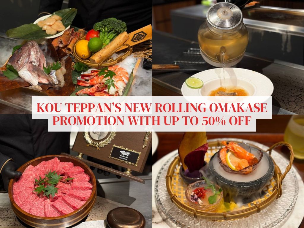 Kou Teppan’s new rolling omakase rewards bigger groups with up to 50% off, prices start from S$19.95