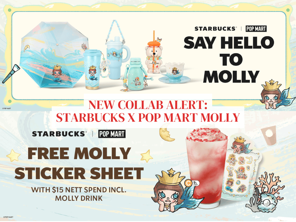 Starbucks Singapore x Pop Mart Molly collection launches on August 3