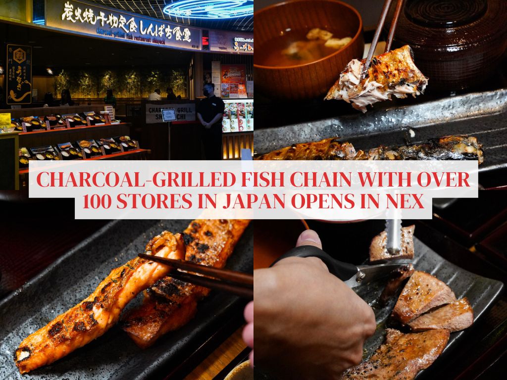 Charcoal Grill Shinpachi, with over 100 stores in Japan, opens in Nex; saba & salmon sets for under S$20