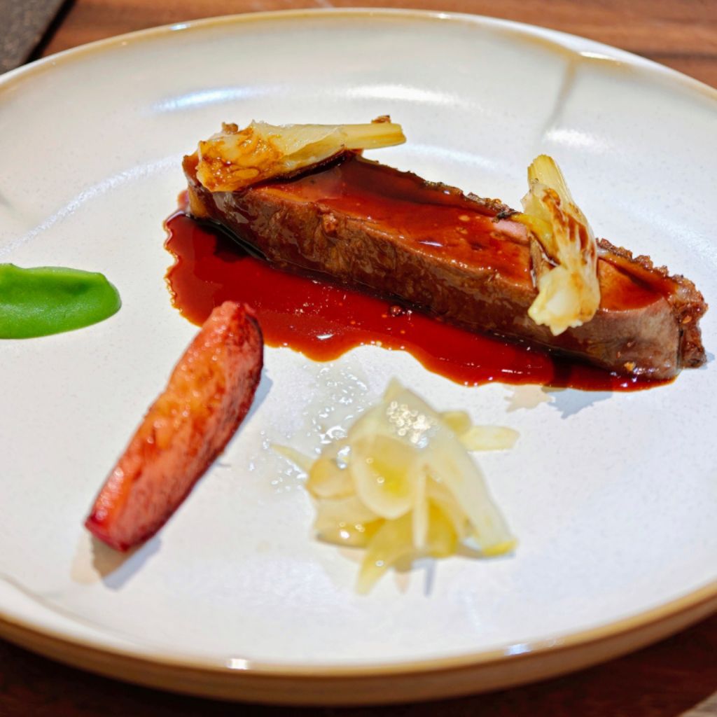 Roasted duck, peaches, fennel. Photo: Zawani Abdul Ghani/HungryGoWhere new august openings