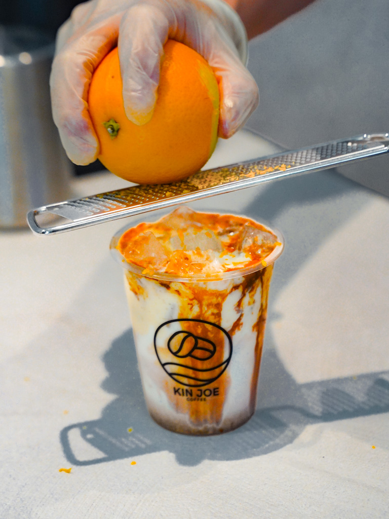 The Tiger Bomb is loaded up with orange zest! Photo: Evan Mua/HungryGoWhere kin joe coffee