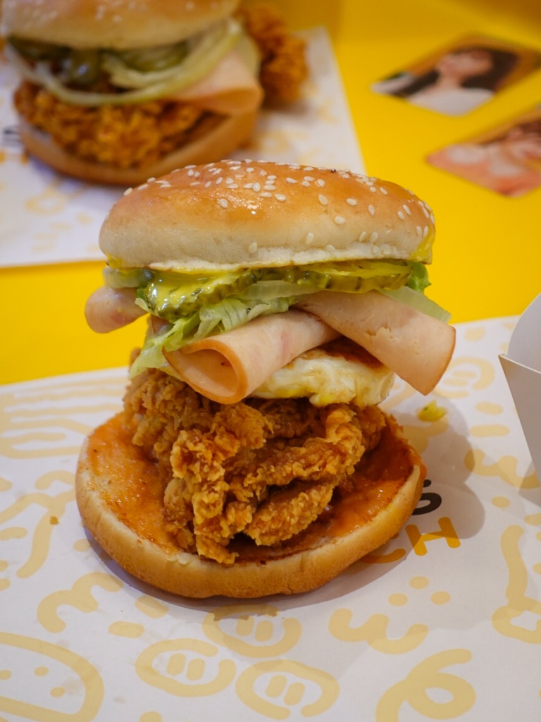 Protein lovers will have a field day with the All-in chicken burger. Photo: Sarah Chua/HungryGoWhere Mom's Touch Singapore