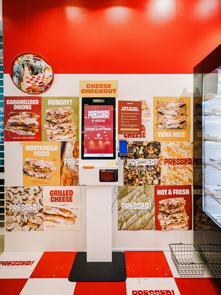 The scarlet and white checkered combination at the kiosk is reminiscent of an old-school pantry. Vibey! Photo: Ravin Thiruchelvam/HungryGoWhere pressed by cheeselads