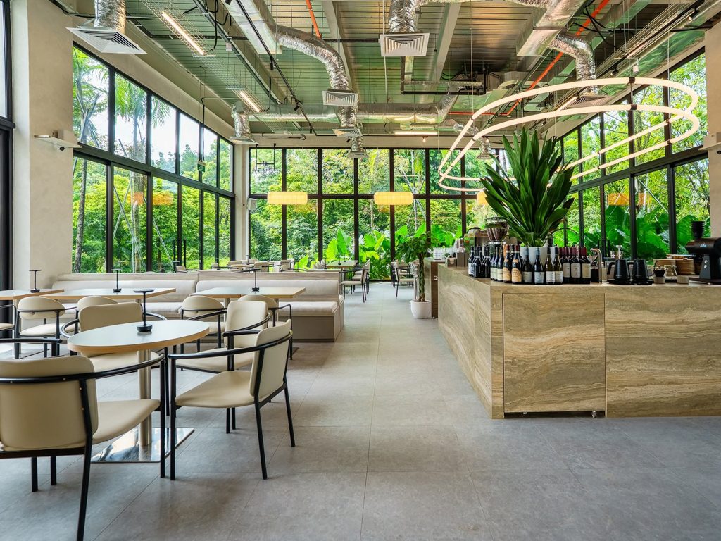 The greenery surrounding Foura makes for a pretty dining experience during the day, too. Photo: Foura/Instagram