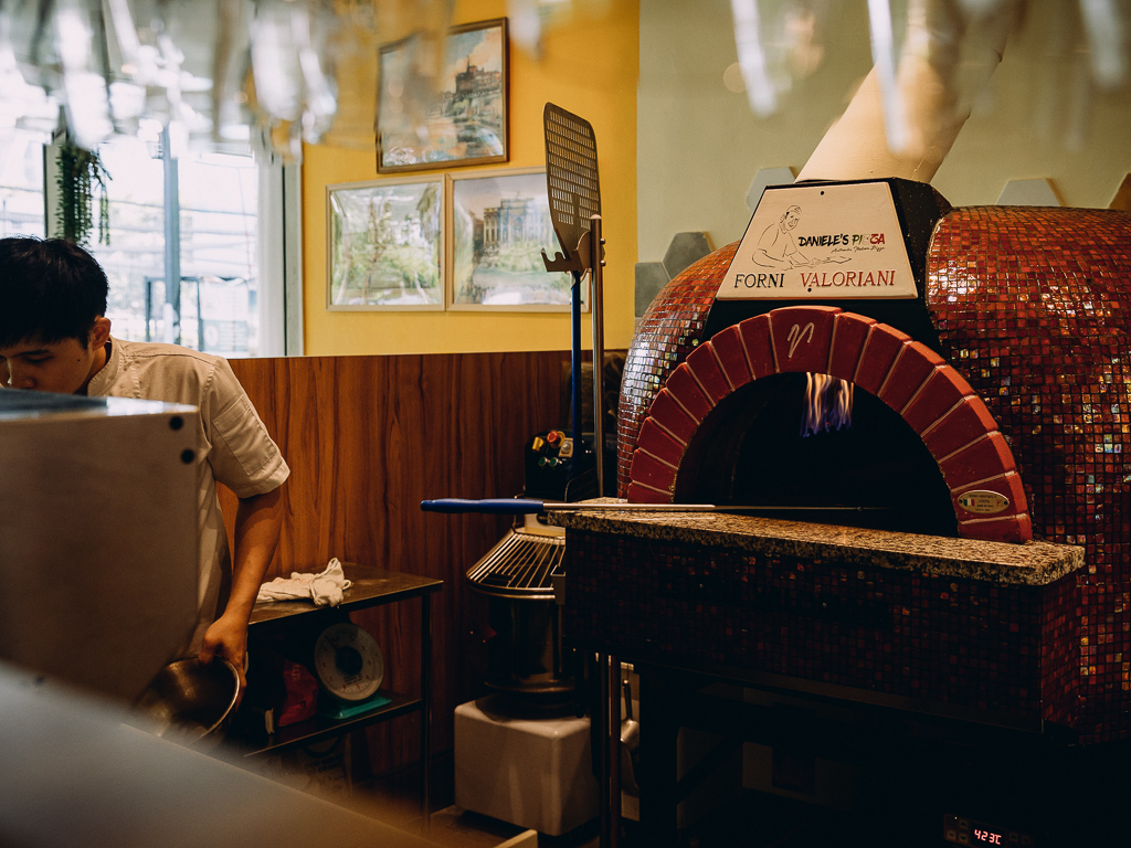 The Valoriani oven is impossible to miss. Photo: Ravin Thiruchelvam/HungryGoWhere Daniele’s Pizza