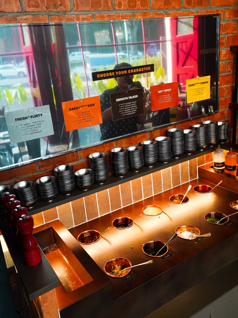 A Haidilao-style sauce station? Photo: Evan Mua/HungryGoWhere decker barbecue bukit timah fire station